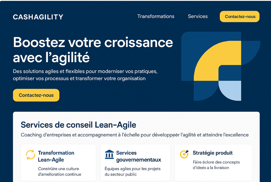 CASH Agility — Lean-Agile Consulting Website cover